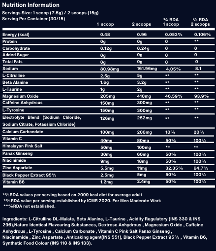 Killer Pre-workout