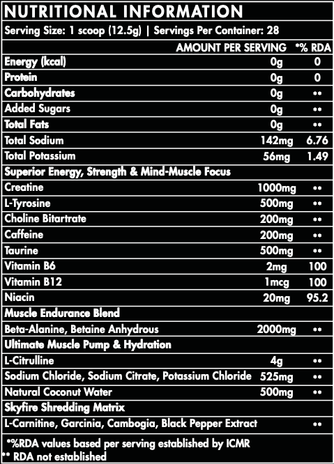 Skyfire Pre-workout